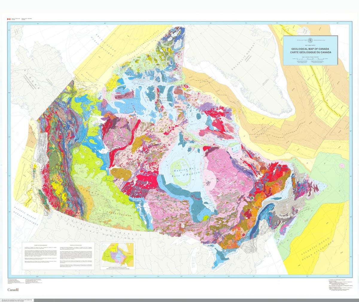 mapa Kanady geologicznych