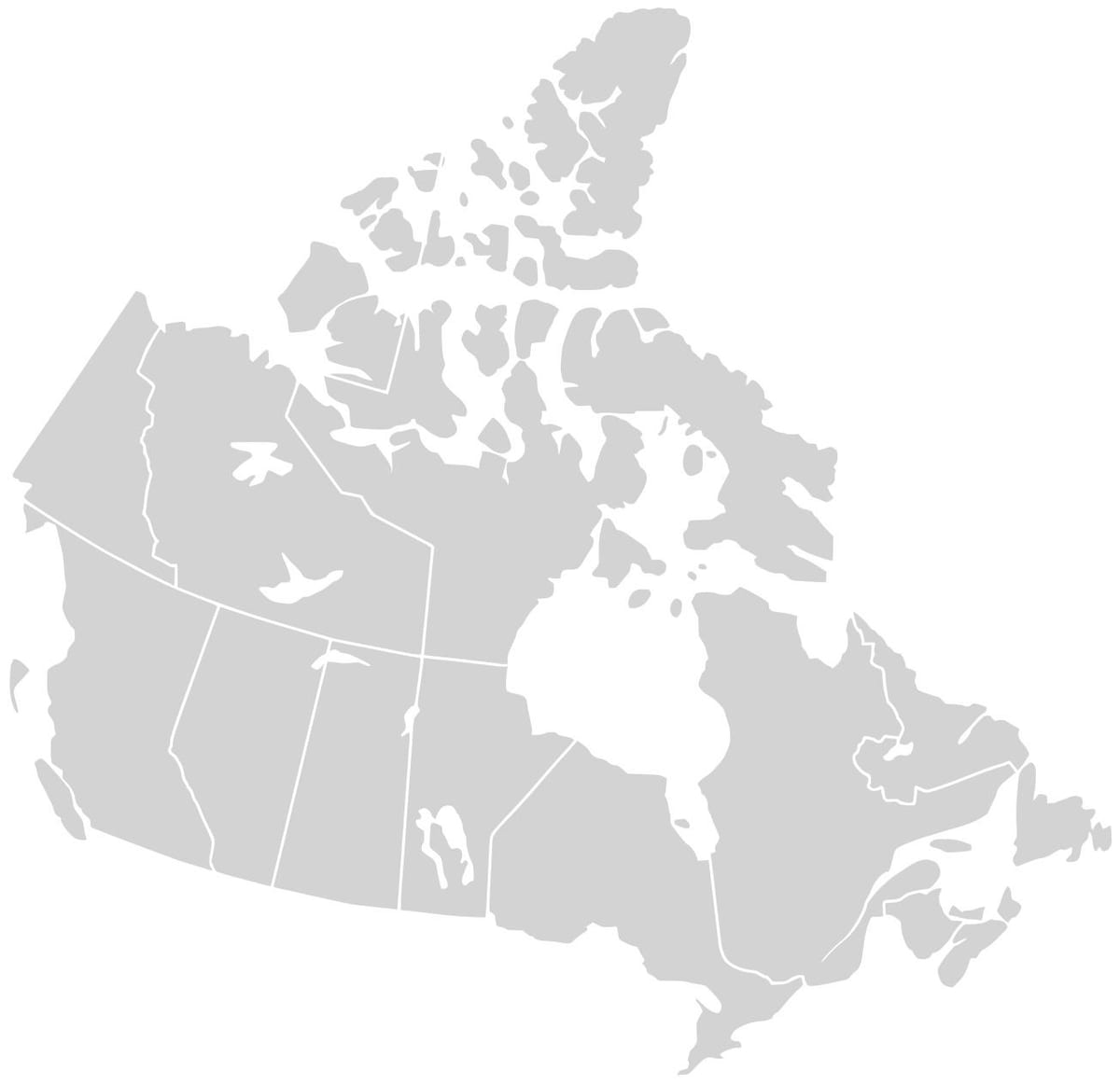 Kanada mapa wektor