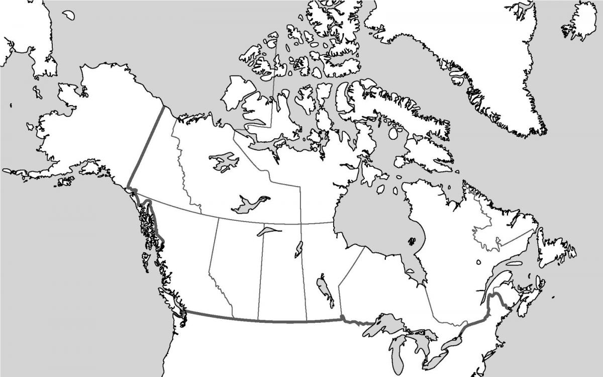 pusta mapa Kanady