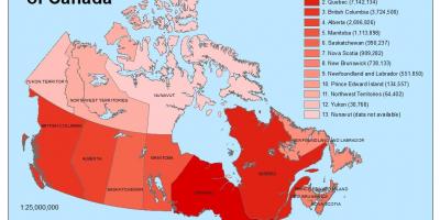 Demograficzna mapa Kanady