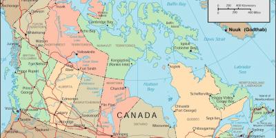 Mapa Kanady i miast