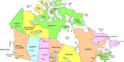 Mapa Kanady Zjednoczonych