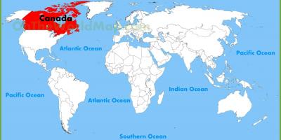 Lokalizacja Kanady na mapie świata