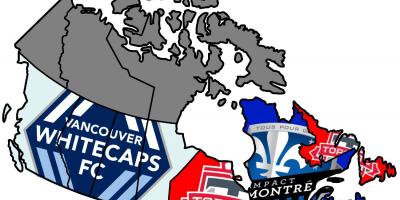 Mapa Kanady major league soccer