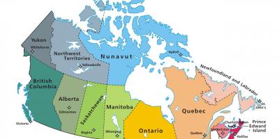 Kanada szkołach mapie