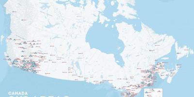 Kanada ośrodki narciarskie mapa